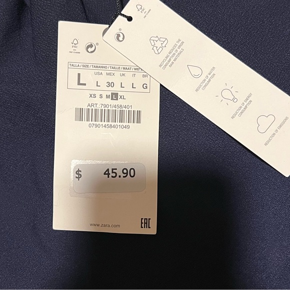 Navy Blue Zara Mock Dress - Picture 2 of 2